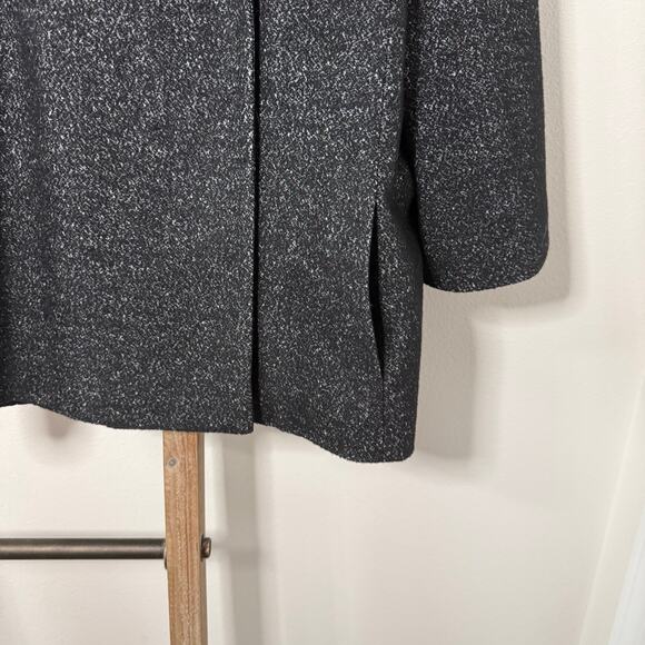 Ann Taylor Black Gray Wool Blend Blazer Size 10 - Picture 4 of 8